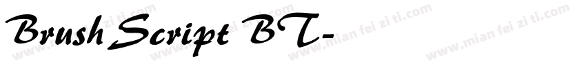 Brush Script BT字体转换